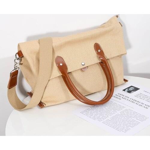 Women Canvas Shopping Bag Female Canvas Cloth Shoulder Bag Environmental Storage Handbag Reusable Foldable Eco Grocery Totes