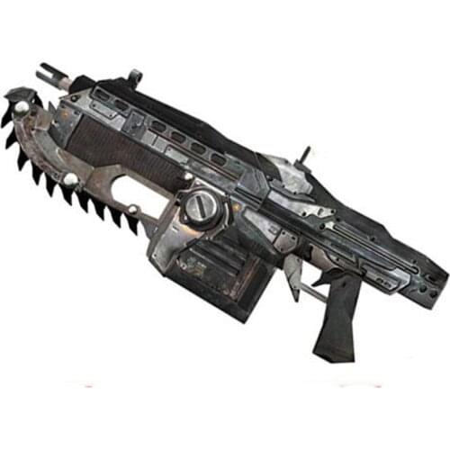 Game War Cavalry Assault Rifle Chainsaw Gun Scale 1:1 Paper Model DIY Handmade Toy