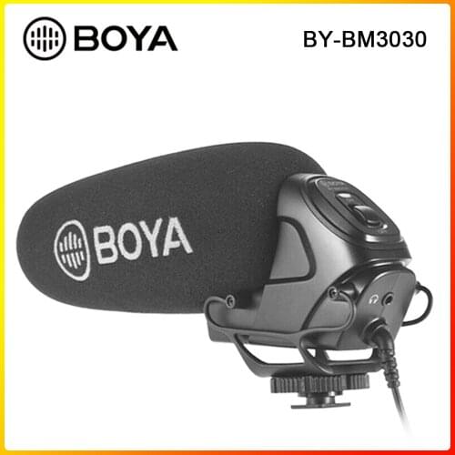 BOYA BY-BM3030 BM3031 BM3032 BM2021BM3011 Microphone On-Camera Shotgun Condenser Supercardioid for DSLR Cameras Audio Recorders