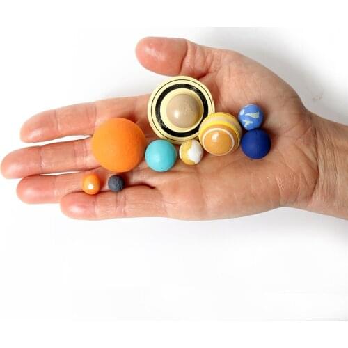 Simulation The Solar System,9pcs plastic cosmic Planet system Universe model figures Teaching Materials Science Educational toys