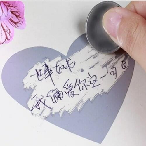 50Pcs Scratch Off Stickers Love Heart Dialog Shape Childhood memories Blank For Secret Code Cover Home Game Wedding Message