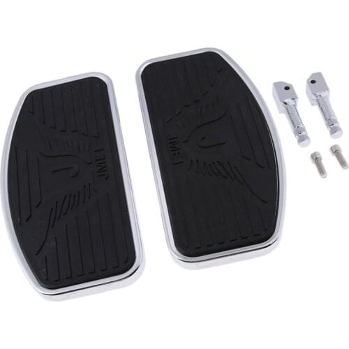 Pair Black Motorcycle Foot Pegs Bracket Rider Footboard for Honda Suzuki High-Quality Metal Powerful and Durable