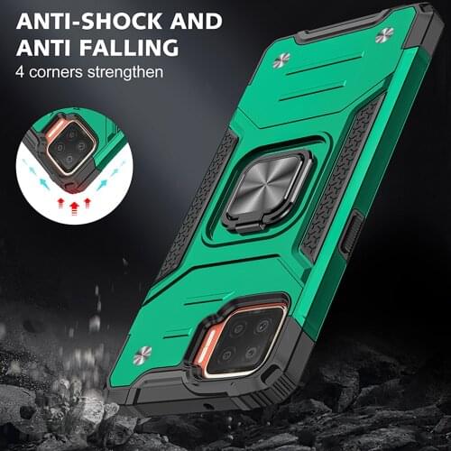 Drop resistance Rugged Case For Oppo F17 A73 Armor Fall resistant impact Shock proof Shield Car Magnetic Cover