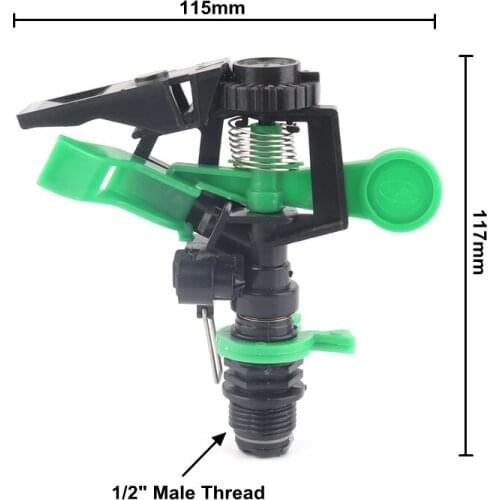 1-20pcs 1/2inch Male Thread Rocker Sprinkler 360 Degree Automatic Rotating Sprinkler Farm Garden Irrigation Sprayer