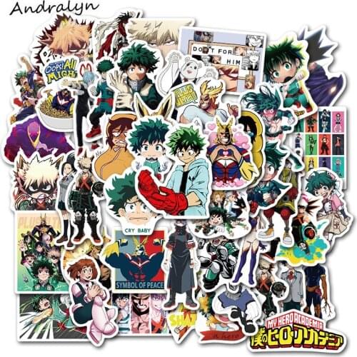 10/50Pcs My Hero Academia Anime Stickers Toys For Childrens Motorcycles Skateboards Phones DIY Hand Diaries Scrapbooks Desk