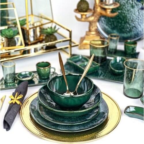 Zümrüt Dinner Set 24 Pieces for 6 People Earthenware