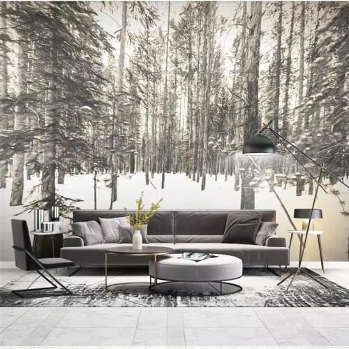 Wellyu Nordic modern minimalist hand-painted wood TV sofa wall custom large mural green wallpaper papel de parede para quarto