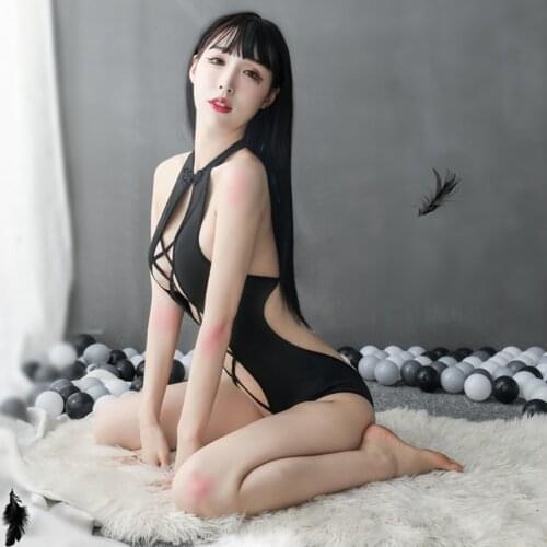 Backless Lolita Lingerie Girl Intimates jumpsuit Anime Girls Cosplay Playsuit Sexy Chinese Bodysuits Hollow Bust Bundled pajamas