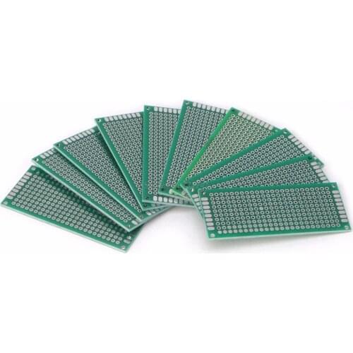 10 Pcs 3x7cm Double Side Prototype DIY PCB Tinned Glass Fiber Universal Soldering Board Double Side PCB Board Dropship