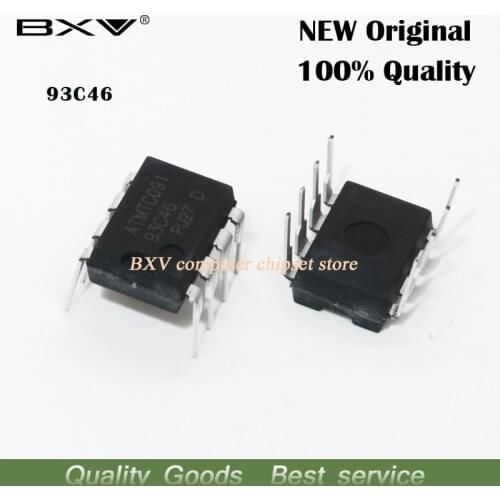 10PCS AT93C46 93C46 DIP-8 EEPROM 64x16 new IC