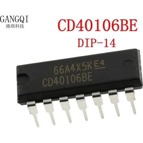 10PCS CD40106BE CD40106 40106BE 40106 DIP14 chip logic chip inverter DIP-14