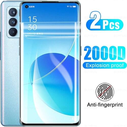 2Pcs Hydrogel Film Not Glass For Oppo Reno 6 Pro A54 5G For OPPO Reno6 6Pro a 54 Protector Protective HD Screen Full Cover Film