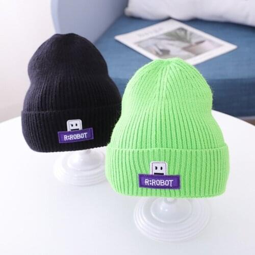 2020 Baby Boy Girl Knitted Hat Skullies Beanies Autumn Winter Warm Toddler Kids Hats and Caps Candy Color Woolen Hat 12 Colors