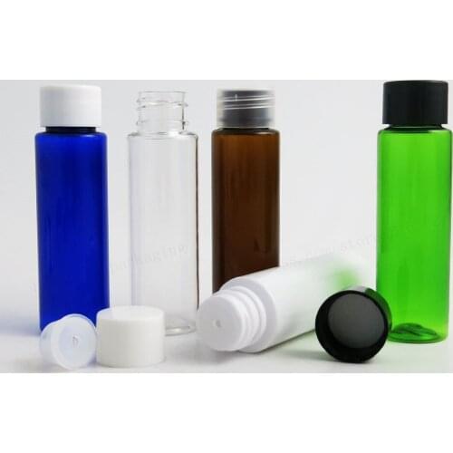 50 x 30ml Portable Cosmetic PET Bottles 1oz Clear Blue Green Amber Refillable Cream Plastic shampoo Cosmetic Container