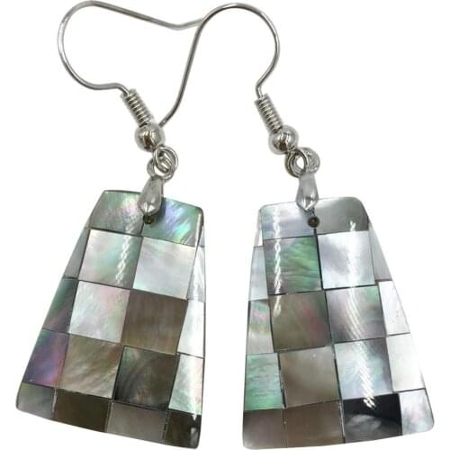 Free Shipping Women Fashion Jewelry Mother of pearl Shell beads Earring 1Pair C8482