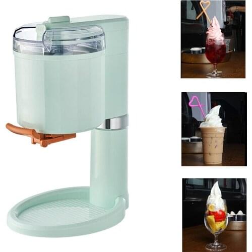 220V Household Soft Serve Ice Cream Maker Cone Machine Ice Cream Roll Machine Fruit Sorbet Machine Simple One Push Operation