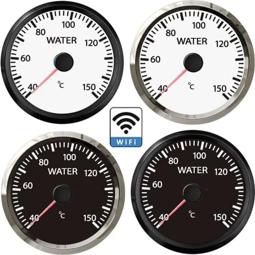 New WiFi Water Temperature Gauge 2" 52MM Water Temp Meter 40-150Celsius for Marine Boat Car 1/8NPT Sensor Auto Accessories 9-32V