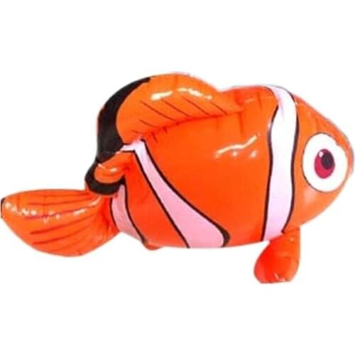 Child Inflatable Clown Fish Decorative Marine Animal Shape Bathing Water Toys Pvc The Kindergarten Toy New Baby Fun Gifts 2021