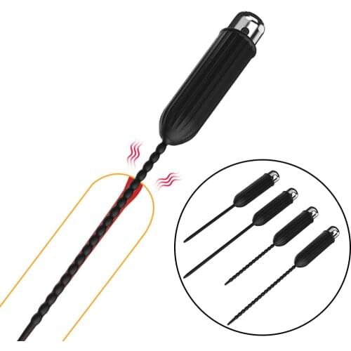 With Bullet Vibrator 10 Frequency Catheter Soft Urethral Sound Dilator Penis Plug Insertion Urethral Plug Sex Toys for Man