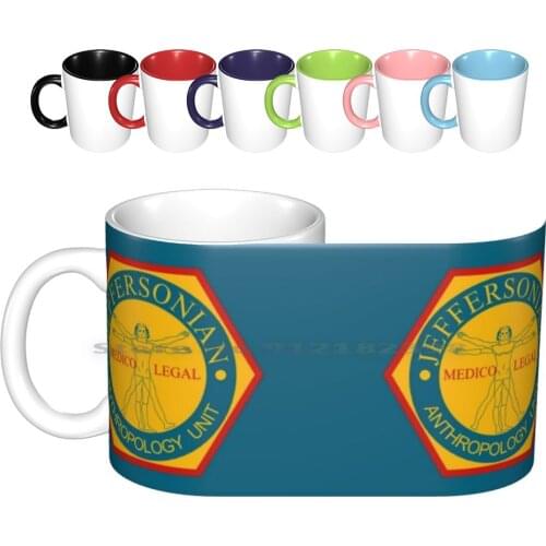 Bones-Jeffersonian Institute Logo Ceramic Mugs Coffee Cups Milk Tea Mug Bones Dr Temperance Brennan Seeley Booth Fox Access Tv