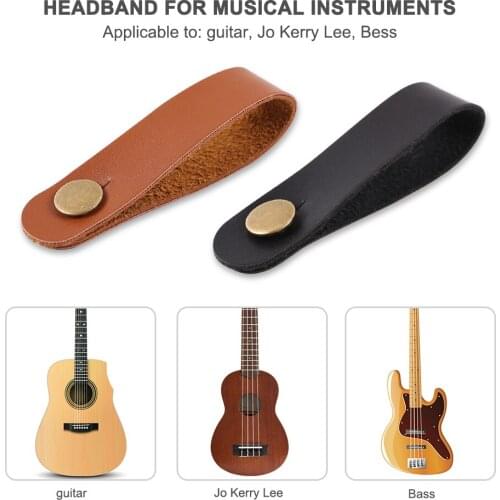 Leather Strap Holder Button Safe Lock Electric Guitar Belts Music Lovers Playing Accessories for Bass Ukulele
