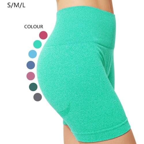Summer Sports Fitness Yoga Seamless Tight Shorts Woman Shorts Smile High Waist Yoga Spandex Shorts Biker Shorts Yoga Shorts