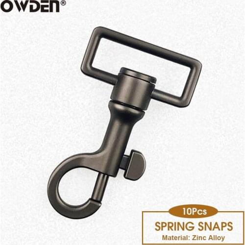 OWDEN 10Pcs Metal Detachable Snap Hook Trigger Clips Buckles for Leather Strap Belt