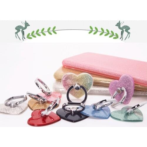 Mobile Phone Ring Holder for Tablet pc Phone Holder Stand Phone grip Heart-shaped Finger Ring Holder Car Mount Stand for iphone