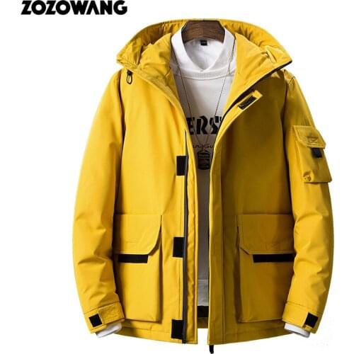 -40 degree cold resistant Russia winter jacket men top quality genuine fur collar thick warm white duck down mens winter coat