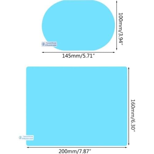 8 Pcs Car Rear View Mirror Rainproof Film Anti-Fog Clear Protective Sticker Anti-Scratch Waterproof Mirror Window Film