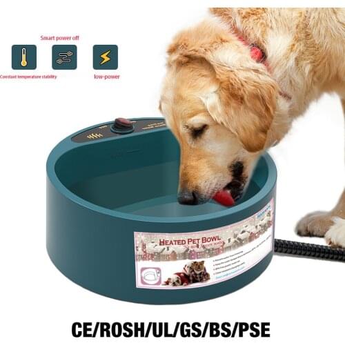 Pet Heating Water Bowl Automatic Homothermal Dog Drinking Feeder For Dogs Kitten Winter Ice Free Keep Warm Water Dispenser 2.2L