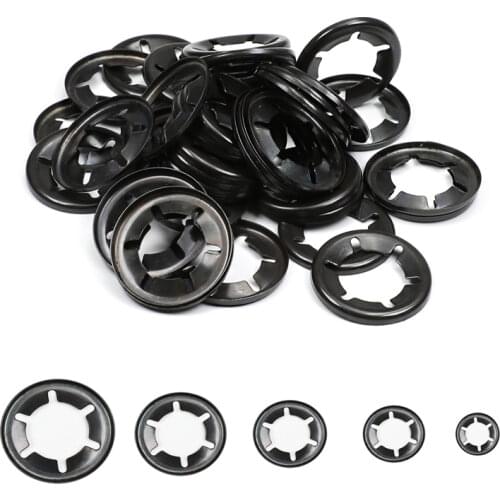 Othmro 50/100/200pcs Bearing Clamps 65 Manganese Steel M8*15/M16*28/M20*40/M5.5/M6*15/M10*19/M4*12mm Hardware Starlock Washer