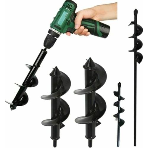 Garden Planter Spiral Drill Bit Flower Bulb Hex Shaft Auger Yard Gardening Bedding Planting Post Hole Digger Tools