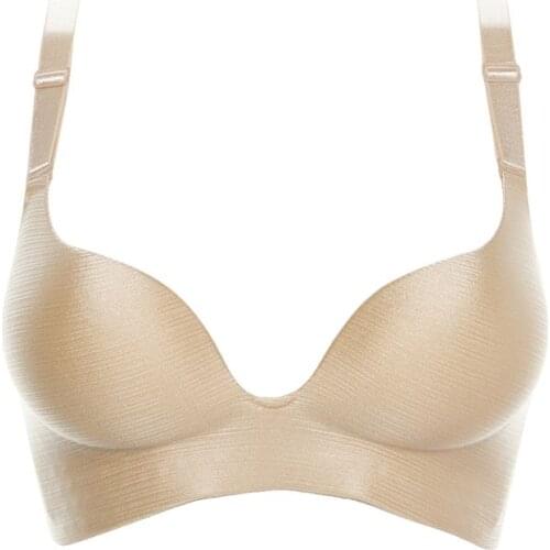 Sexy 5/8 Cup Cup Bras For Women Push Up Lingerie Seamless Bra Wire Free Bralette Backless Plunge Intimates Female Underwear