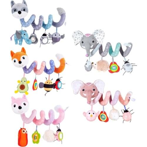 Cute Mirror&Avocado Shaped Stroller Hanging Plush Accessories Early Educational Toys Bed Around Supplies Plush Made