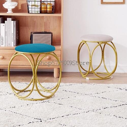 Modern minimalist nordic girl bedroom dressing table stool net red chair ins nail makeup stool light luxury dining stool