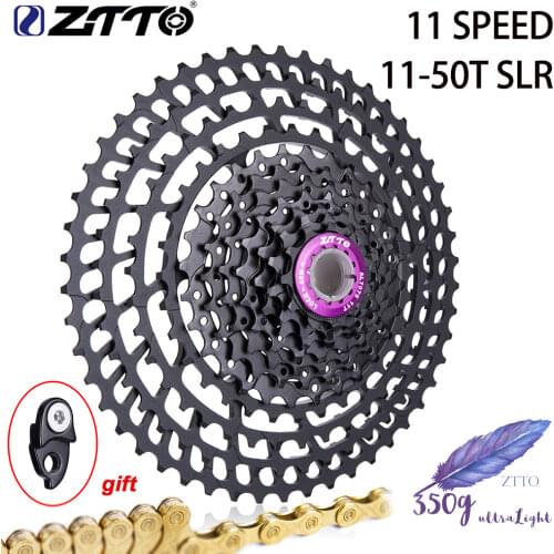 ZTTO MTB 11Speed 50T SLR Cassette 11-50T 11s Wide Ratio UltraLight 360g CNC Freewheel Mountain Bike Bicycle Parts for X1 9000 sl