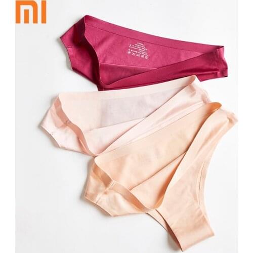 Xiaomi mijia Ice Silk Panty Woman Underwear Sexy G String Thongs Seamless Low Waist Panties Comfortable Ladies Briefs Lingerie