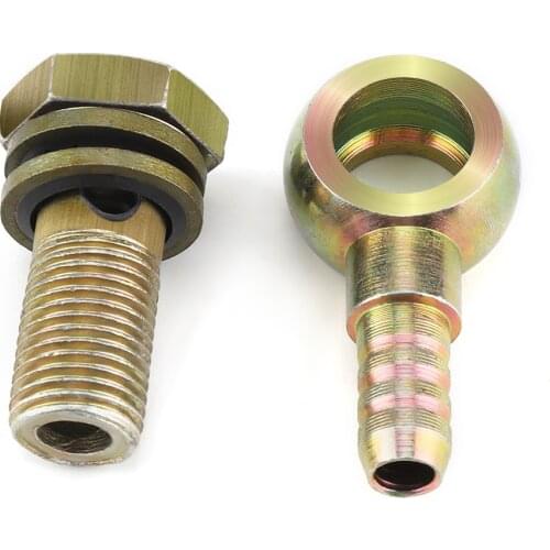 High Density Carbons Steel 1 Pair Of Standard M12 * 1.25mm Motorcycle Refit Oil Cooler Fittings Plug M6/M8 Balls Head Adapter