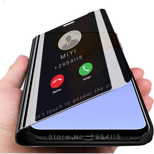 Para funda vovi y31 case smart mirror flip case cover for vivo y31 y 31 31y 2021 vivoy31 v2036 6.58'' magnetic stand book coque