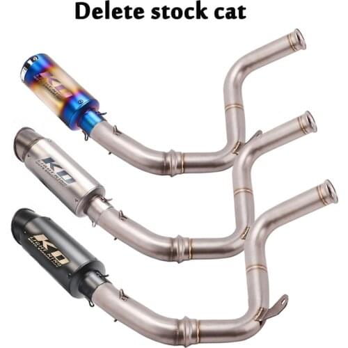 Exhaust Cat Deleted Pipe Middle Link Tube Slip On Muffler Tip Motorcycle Modified For Duke 125 250 390 RC390 2017 2018 2019 2020