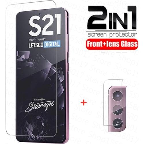 2in1 Tempered Glass for Samsung Galaxy S20 S21 Ultra 5G Screen Protector Lens Protective Film for Samsung S20 S21 Plus S20 FE