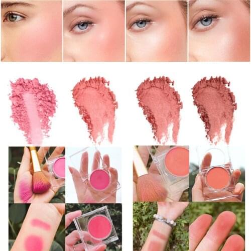 1PC Single Color Blush Makeup Palette Mineral Powder Red Rouge Lasting Natural Cream Cheek Tint Make Up Blusher