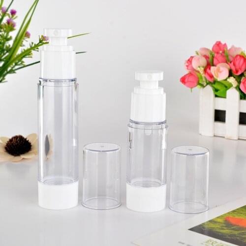 10pcs/lot 15ml 30ml 50ml 100ml Lotion Pump Bottle Plastic Cosmetic Bottle Refillable Travel Lotion Bottle