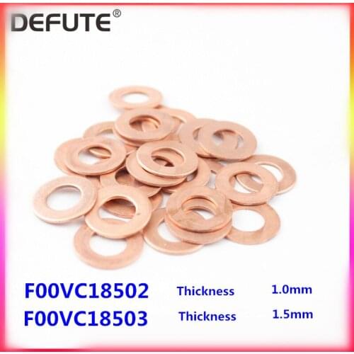 30 pcs/ lot for F00VC18502 F00VC18503 Injector Nozzle Copper washer 1.0mm and 1.5mm Copper Ring F00VC17505 2.5mm