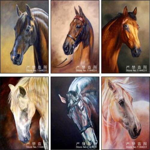 Horses 5D Diy Diamond Painting Cross Stitch Animal Full Diamond Embroidery Wedding Decoration Square Drill Christmas Gift