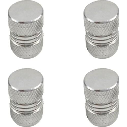8 Pieces Aluminum Tire/Rim Valve/Wheel Air Port Cover Stems Cap Red+Silver