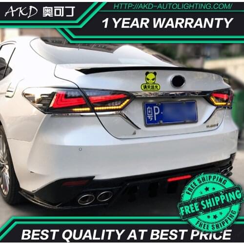 AKD tuning cars Tail lights For Toyota Camry 2018 Hybrid Taillights LED DRL Running lights Fog lights Rear parking lights
