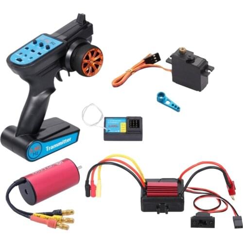 Remote Control Car Parts, Brushless Motor & Esc Receiver Remote Controller Servo Kit for WLtoys A959 A959-B HSP Accessories