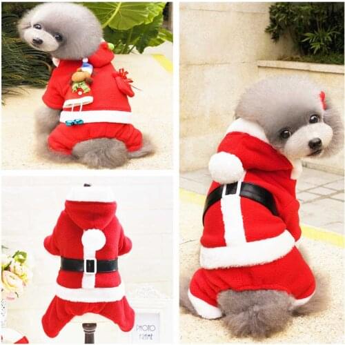 Free shipping christmas dog clothes super warm clothing for dogs winter jumpsuit for puppy dog clothes